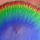 An image of a gullied crater on Mars, taken by the HiRISE camera